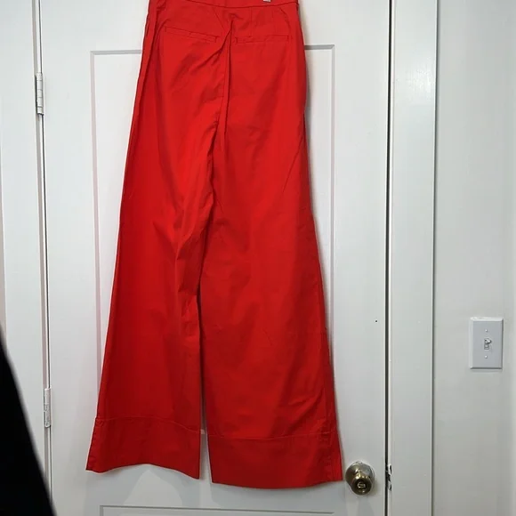 Anthropologie Red Wide Leg Pants - Picture 8 of 11